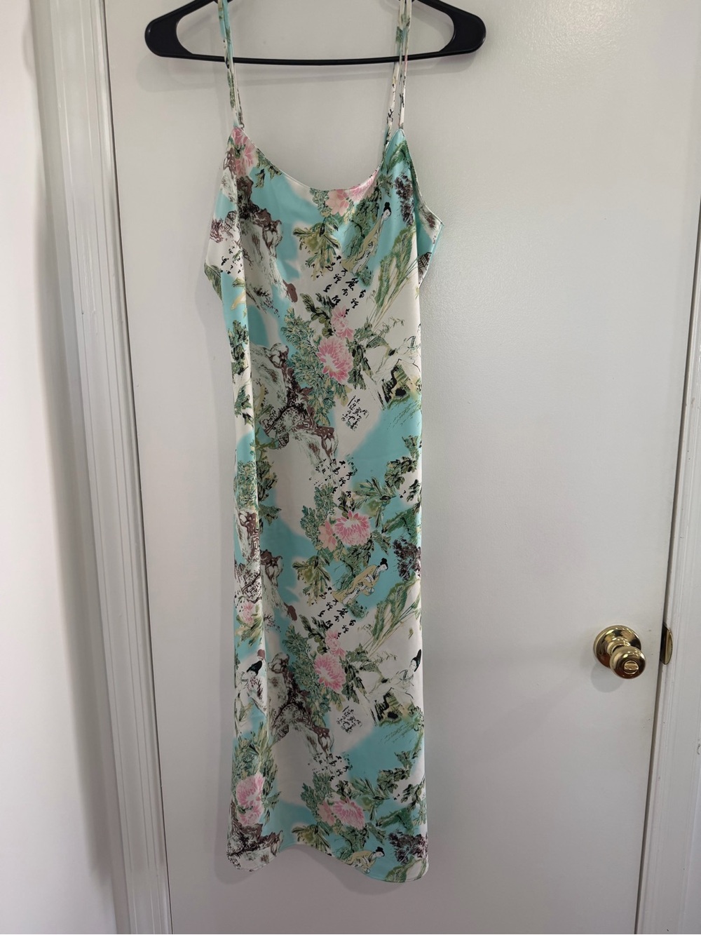 Natori Cruz Floral Fairy Whimsical Coquette Romantic Satin Slip Dress Medium